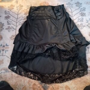 Elegant Black Ruffled Skirt